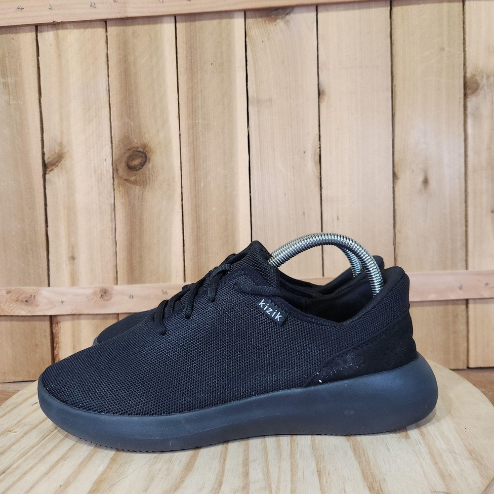 Kizik Madrid Shoes Mens 8.5 Wide Black Eco Knit Athletic Sneakers Hands Free